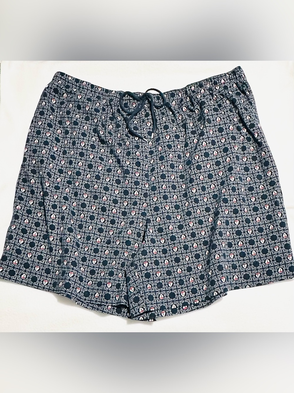NWOT Coral Bay Nautical All Over  Printed Casual Preppy Drawstring Shorts,3XL